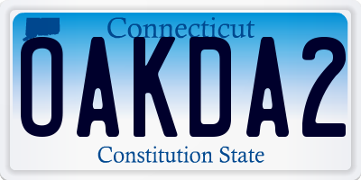 CT license plate OAKDA2