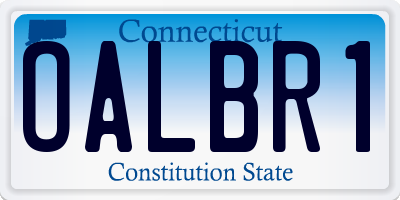 CT license plate OALBR1