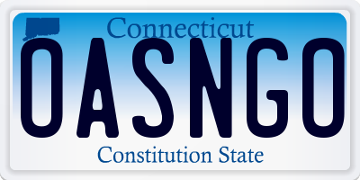 CT license plate OASNGO