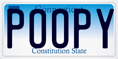 CT license plate POOPY