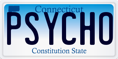 CT license plate PSYCHO