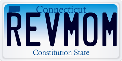 CT license plate REVMOM