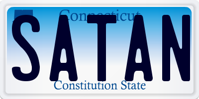 CT license plate SATAN