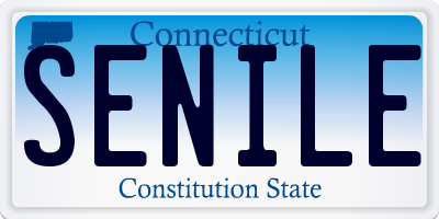 CT license plate SENILE