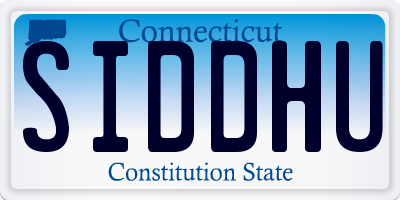 CT license plate SIDDHU