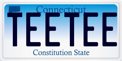 CT license plate TEETEE