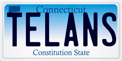 CT license plate TELANS