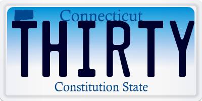 CT license plate THIRTY