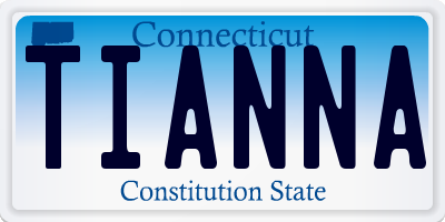 CT license plate TIANNA