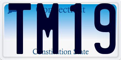 CT license plate TM19