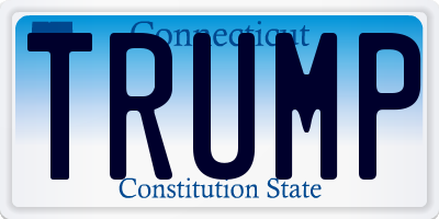 CT license plate TRUMP