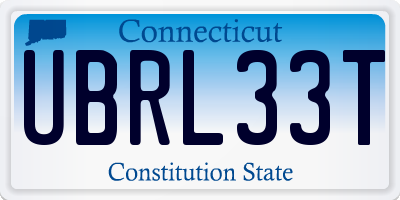 CT license plate UBRL33T