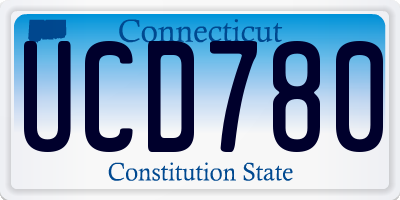 CT license plate UCD780