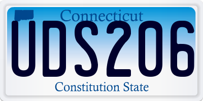 CT license plate UDS206