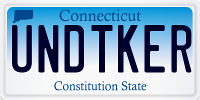 CT license plate UNDTKER