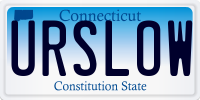 CT license plate URSLOW