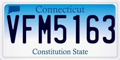 CT license plate VFM5163