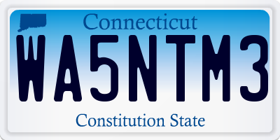 CT license plate WA5NTM3