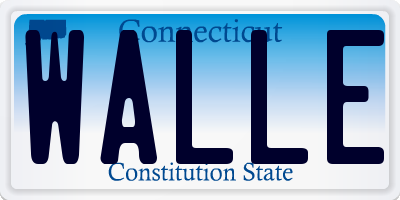 CT license plate WALLE