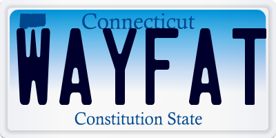 CT license plate WAYFAT