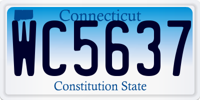 CT license plate WC5637