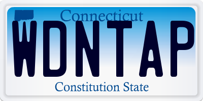 CT license plate WDNTAP