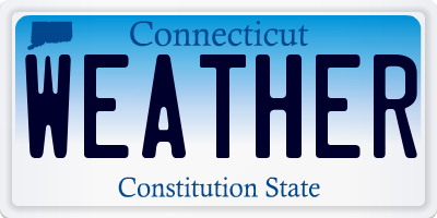 CT license plate WEATHER