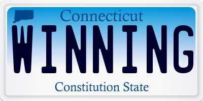 CT license plate WINNING