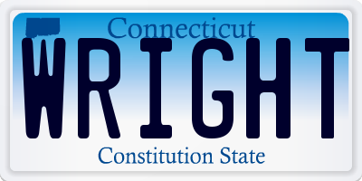 CT license plate WRIGHT