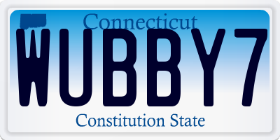 CT license plate WUBBY7