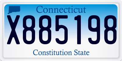 CT license plate X885198