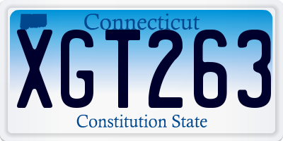 CT license plate XGT263