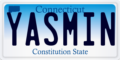 CT license plate YASMIN