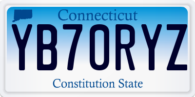 CT license plate YB70RYZ