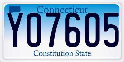 CT license plate YO7605