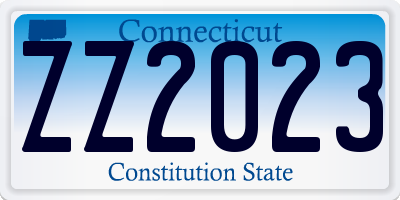 CT license plate ZZ2023