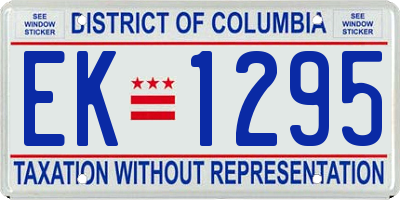 DC license plate EK1295