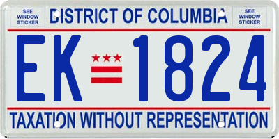 DC license plate EK1824