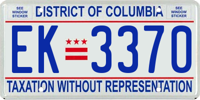 DC license plate EK3370