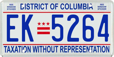 DC license plate EK5264