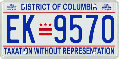 DC license plate EK9570