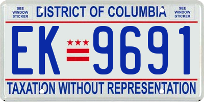 DC license plate EK9691