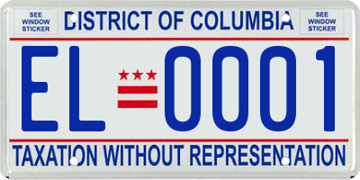 DC license plate EL0001