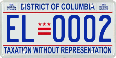 DC license plate EL0002