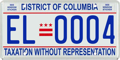 DC license plate EL0004