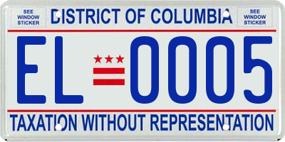 DC license plate EL0005