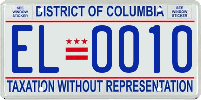 DC license plate EL0010