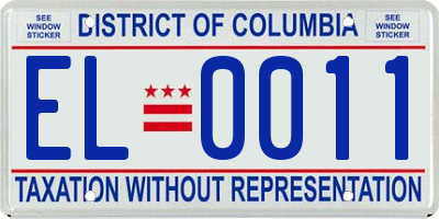 DC license plate EL0011