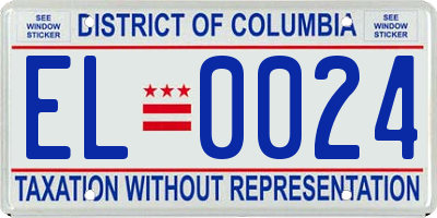 DC license plate EL0024