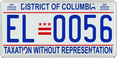 DC license plate EL0056